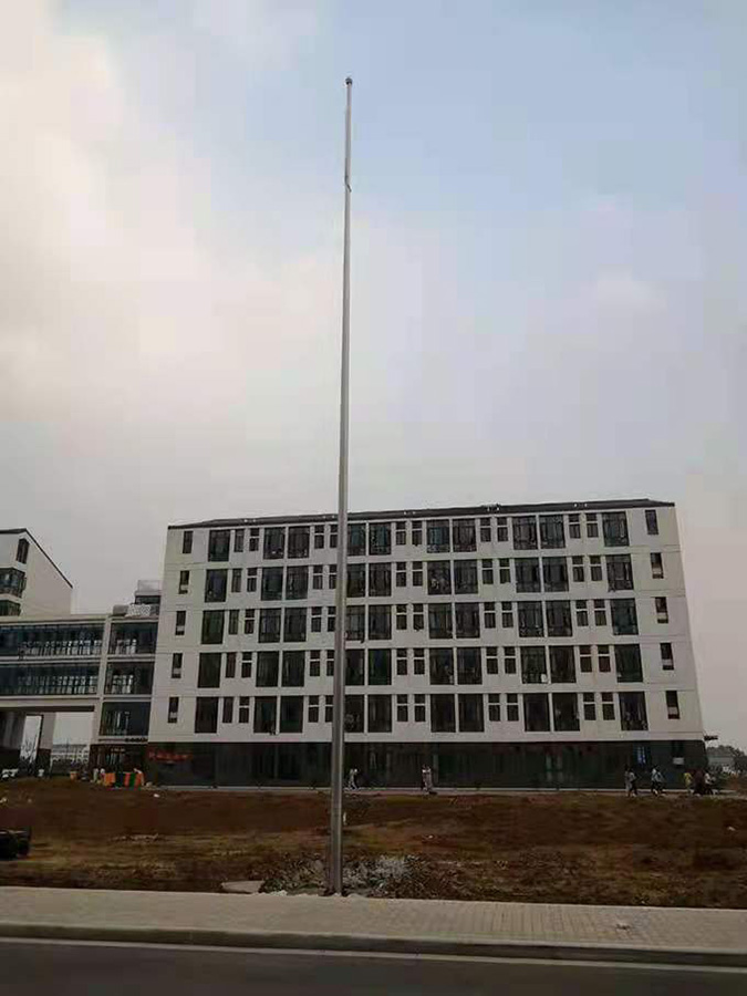 安徽建工学院15.8米锥形旗杆