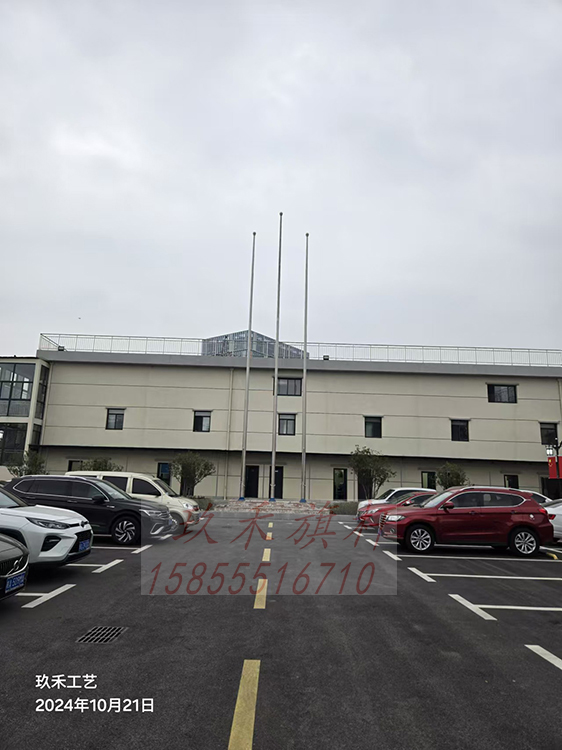 庐源电力三支15米电动锥形旗杆